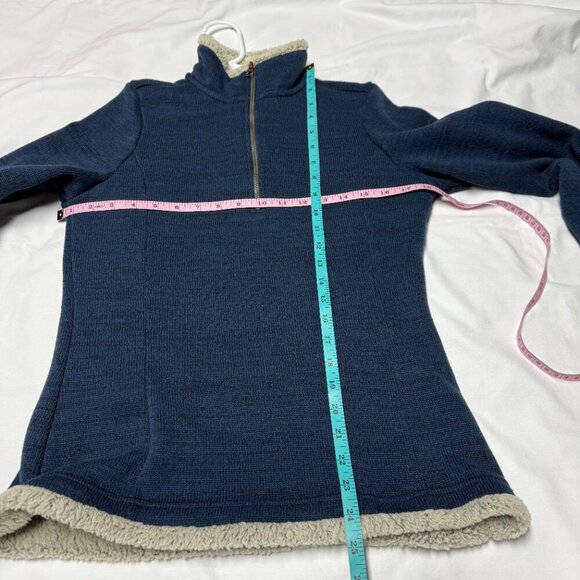 KÜHL Alaska 1/4-Zip Women’s Small Blue Soft Knit Pullover EUC - Picture 10 of 12